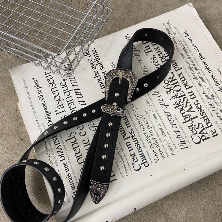 アンティーク風バックルスタッズベルト | non-hedge  | 詳細画像24 