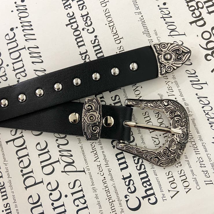 アンティーク風バックルスタッズベルト | non-hedge  | 詳細画像26 