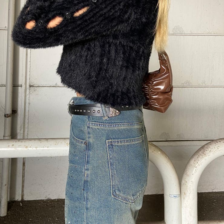 アンティーク風バックルスタッズベルト | non-hedge  | 詳細画像7 