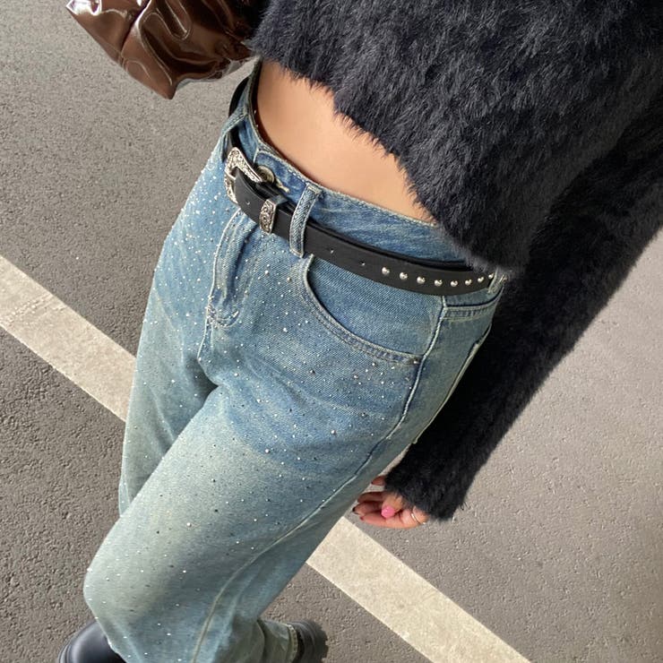 アンティーク風バックルスタッズベルト | non-hedge  | 詳細画像9 