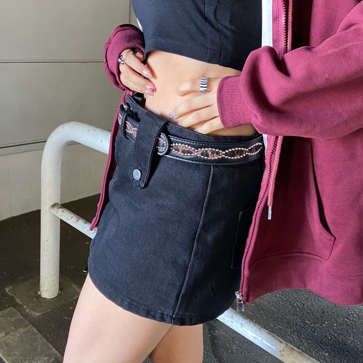 スタッズハラコヒョウ柄ベルト | non-hedge  | 詳細画像14 