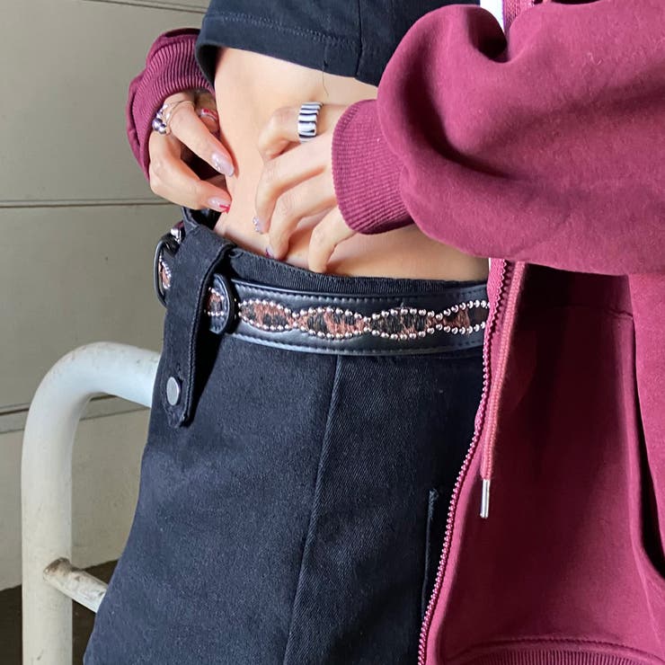 スタッズハラコヒョウ柄ベルト | non-hedge  | 詳細画像15 