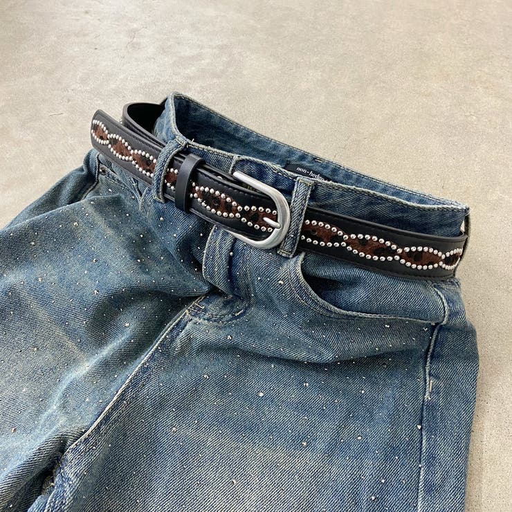 スタッズハラコヒョウ柄ベルト | non-hedge  | 詳細画像17 