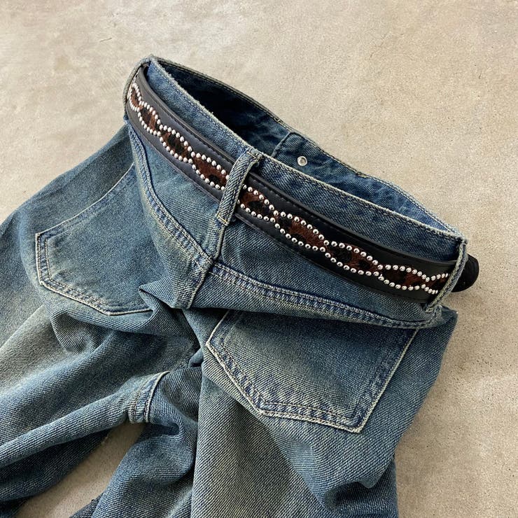 スタッズハラコヒョウ柄ベルト | non-hedge  | 詳細画像18 