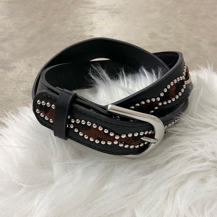 スタッズハラコヒョウ柄ベルト | non-hedge  | 詳細画像22 