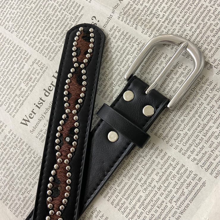 スタッズハラコヒョウ柄ベルト | non-hedge  | 詳細画像24 