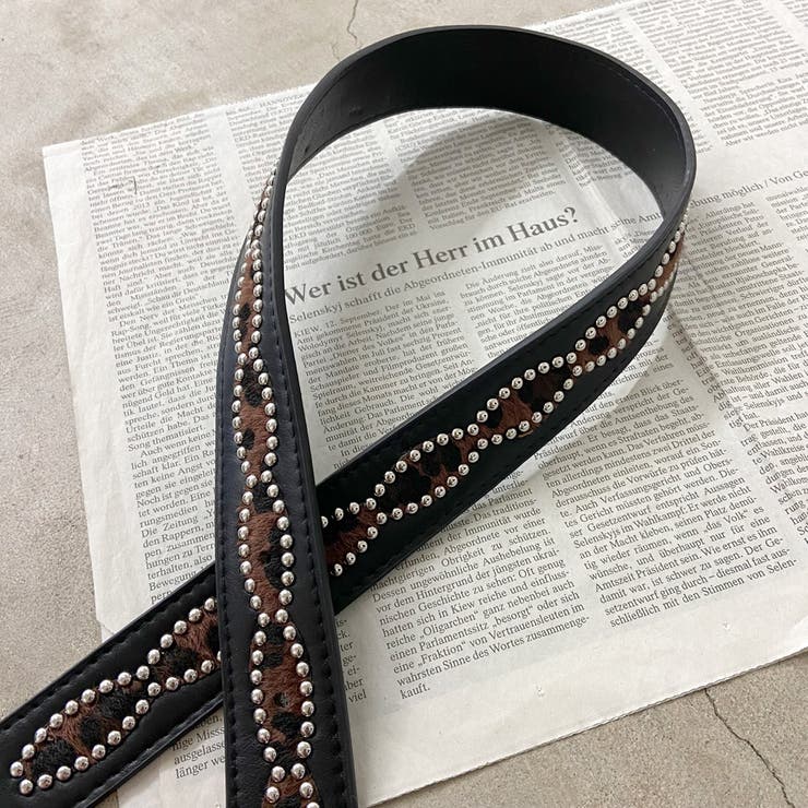 スタッズハラコヒョウ柄ベルト | non-hedge  | 詳細画像25 