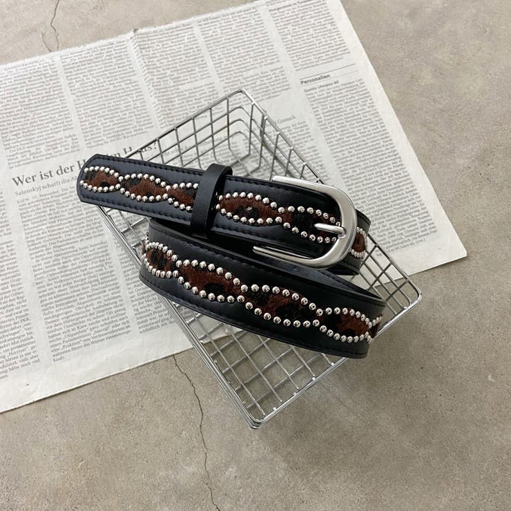 スタッズハラコヒョウ柄ベルト | non-hedge  | 詳細画像27 