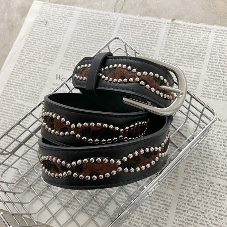 スタッズハラコヒョウ柄ベルト | non-hedge  | 詳細画像28 