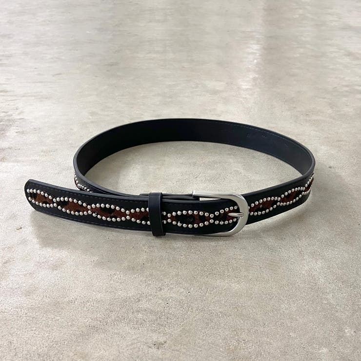 スタッズハラコヒョウ柄ベルト | non-hedge  | 詳細画像31 