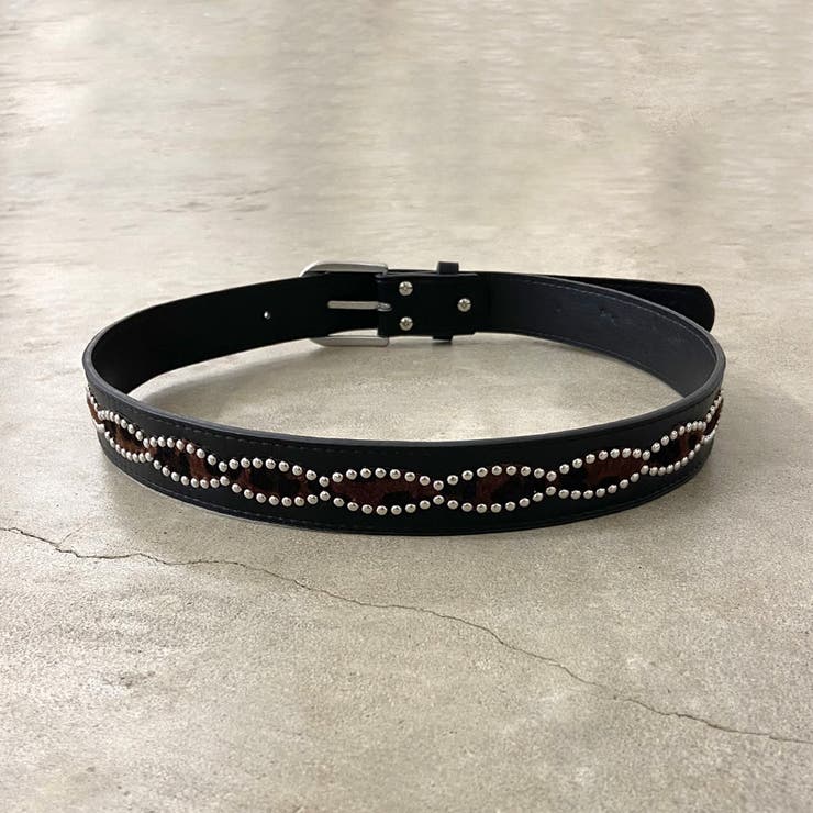 スタッズハラコヒョウ柄ベルト | non-hedge  | 詳細画像32 