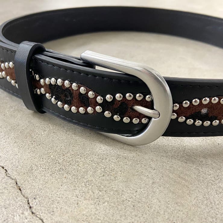 スタッズハラコヒョウ柄ベルト | non-hedge  | 詳細画像33 