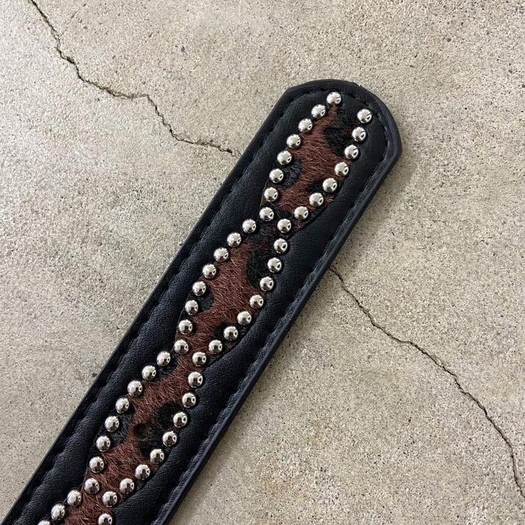 スタッズハラコヒョウ柄ベルト | non-hedge  | 詳細画像39 