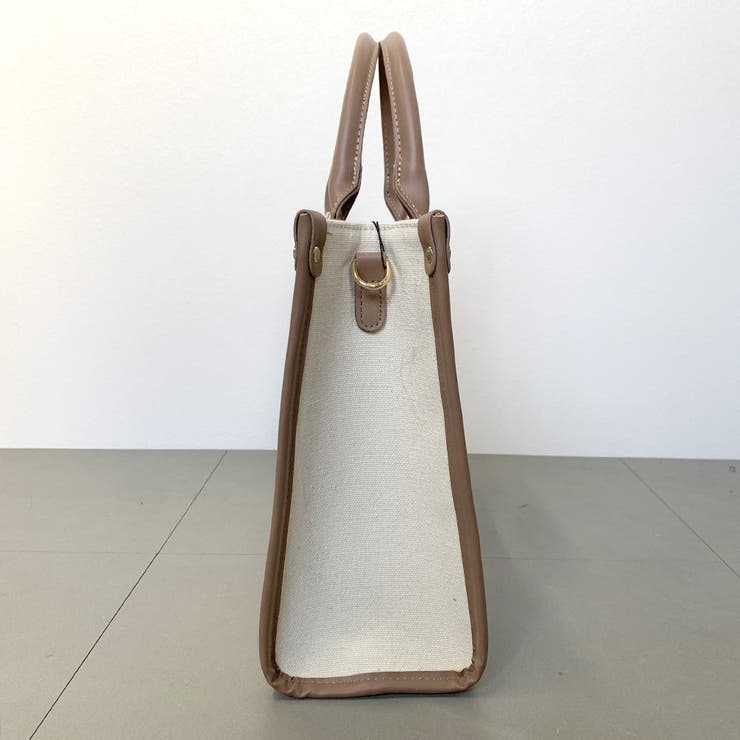 新品　PECHINCHAR　2WAY　ラインアクセントキャンバストートバッグ WEB限定】2WAY キャンバス トートバッグ / ショルダーバッグ