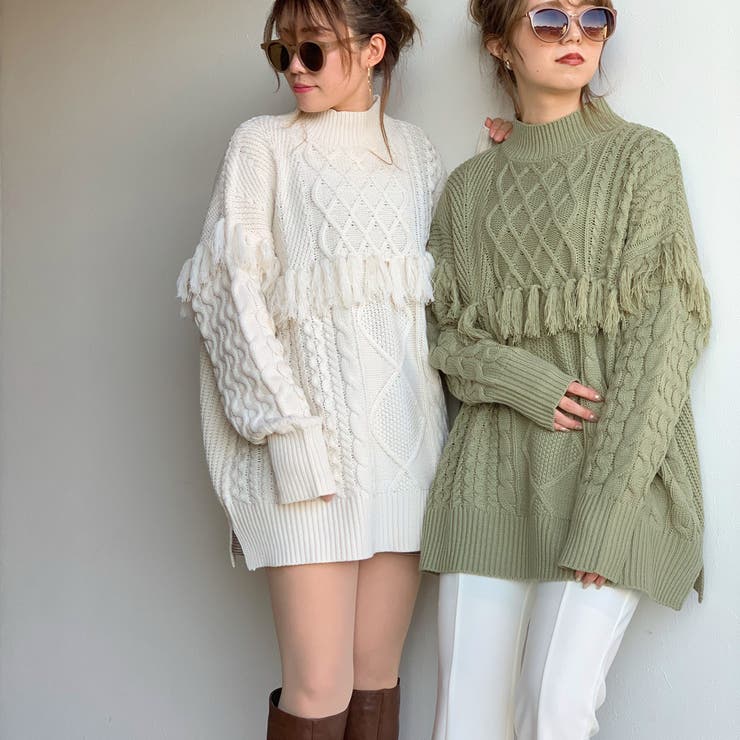 フリンジニットプルオーバー レディース ファッション | non-hedge  | 詳細画像4