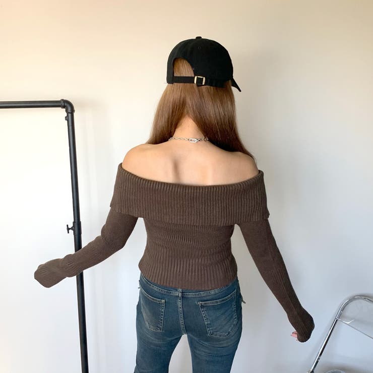 WZIPオフショルニットトップス[品番：NHGW0004144]｜non-hedge