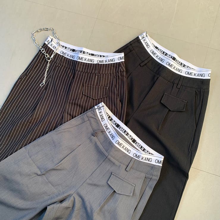 ウエストロゴストレートパンツ[品番：NHGW0004247]｜non-hedge