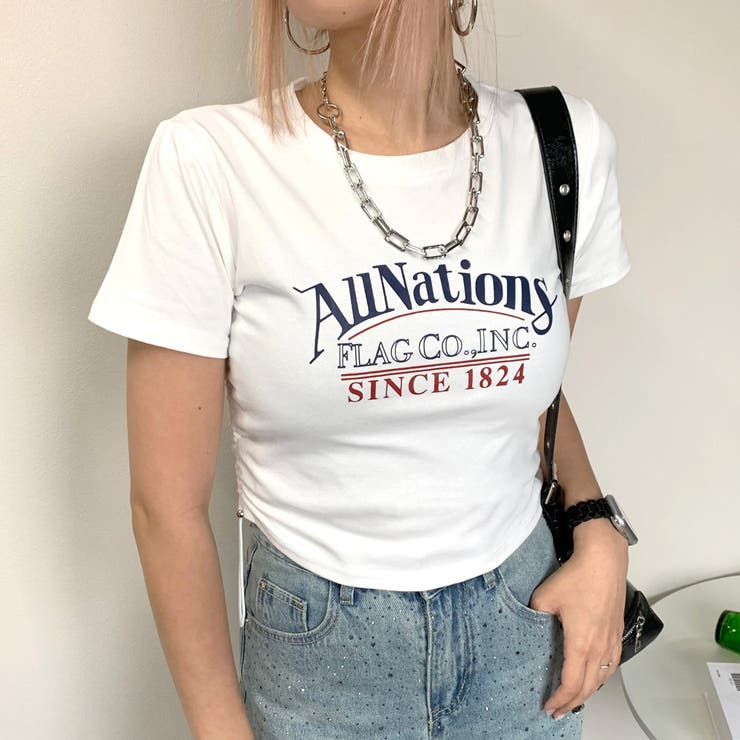 オフホワイト | サイドタックロゴショートT | non-hedge 