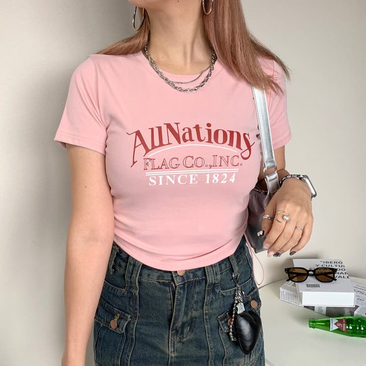 ピンク | サイドタックロゴショートT | non-hedge 