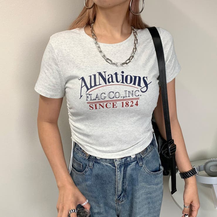 グレー | サイドタックロゴショートT | non-hedge 