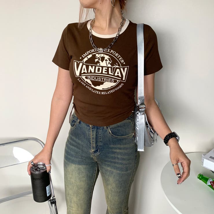 ブラウン | 襟配色サイドタックT | non-hedge