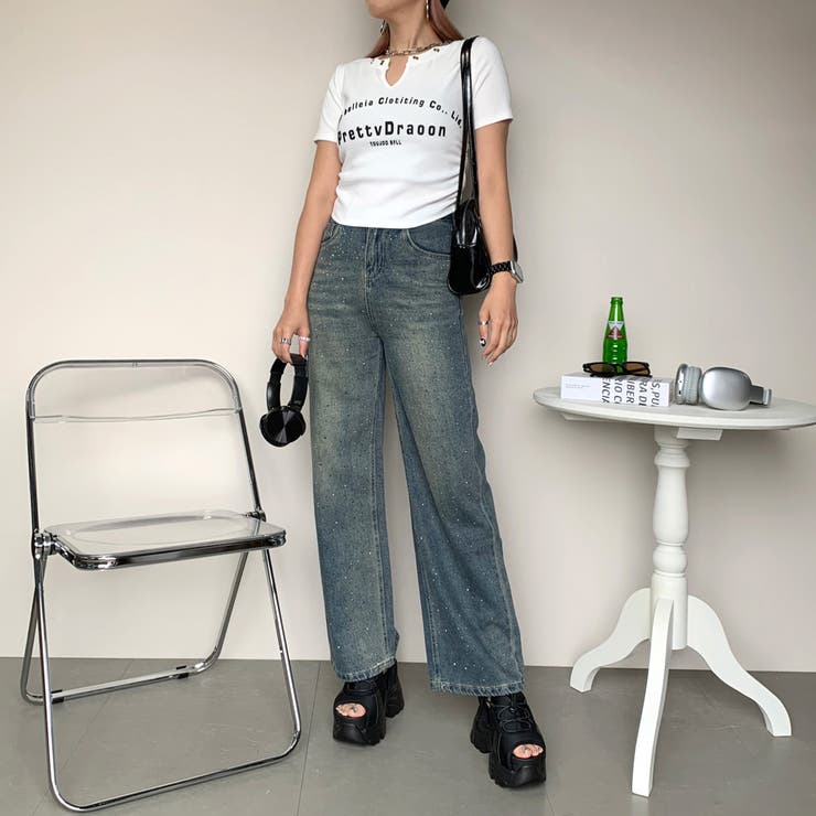 ストーンデニムストレートパンツ | non-hedge  | 詳細画像3 