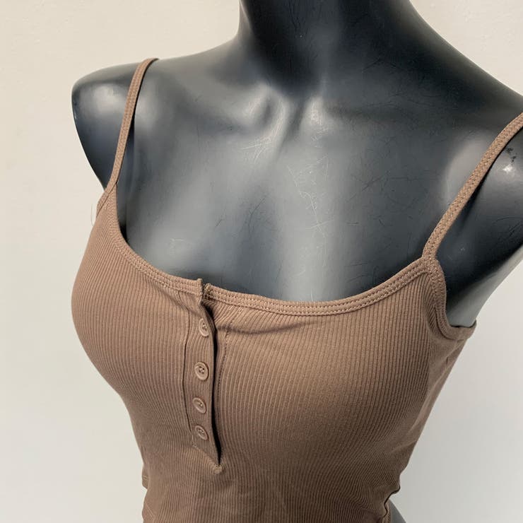 リブボタンバックオープンキャミソール | non-hedge  | 詳細画像12 