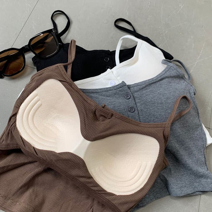 リブボタンバックオープンキャミソール | non-hedge  | 詳細画像16 