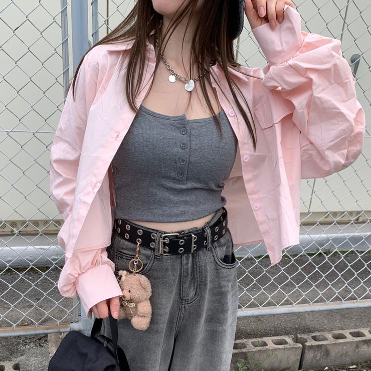 リブボタンバックオープンキャミソール | non-hedge  | 詳細画像8 