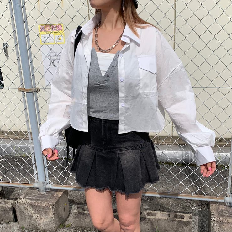 オフホワイト | 袖シャーリングショートシャツ | non-hedge 