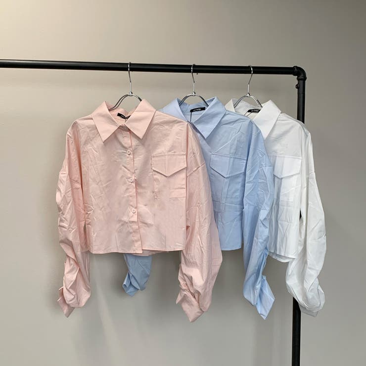 袖シャーリングショートシャツ | non-hedge  | 詳細画像16 