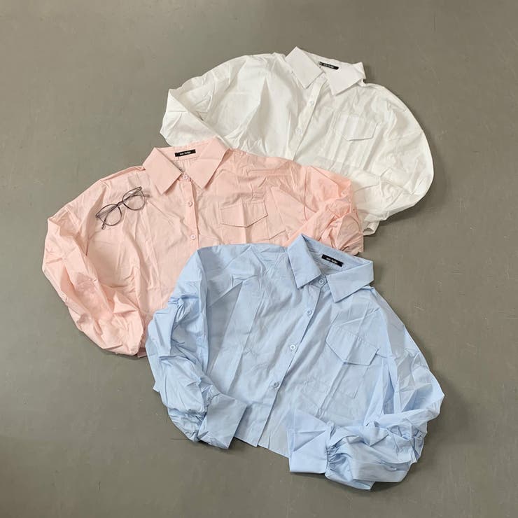 袖シャーリングショートシャツ | non-hedge  | 詳細画像17 