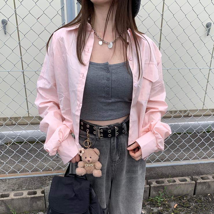 ピンク | 袖シャーリングショートシャツ | non-hedge 