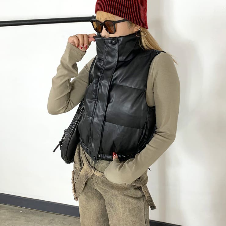 合成皮革中綿ベスト | non-hedge  | 詳細画像1 