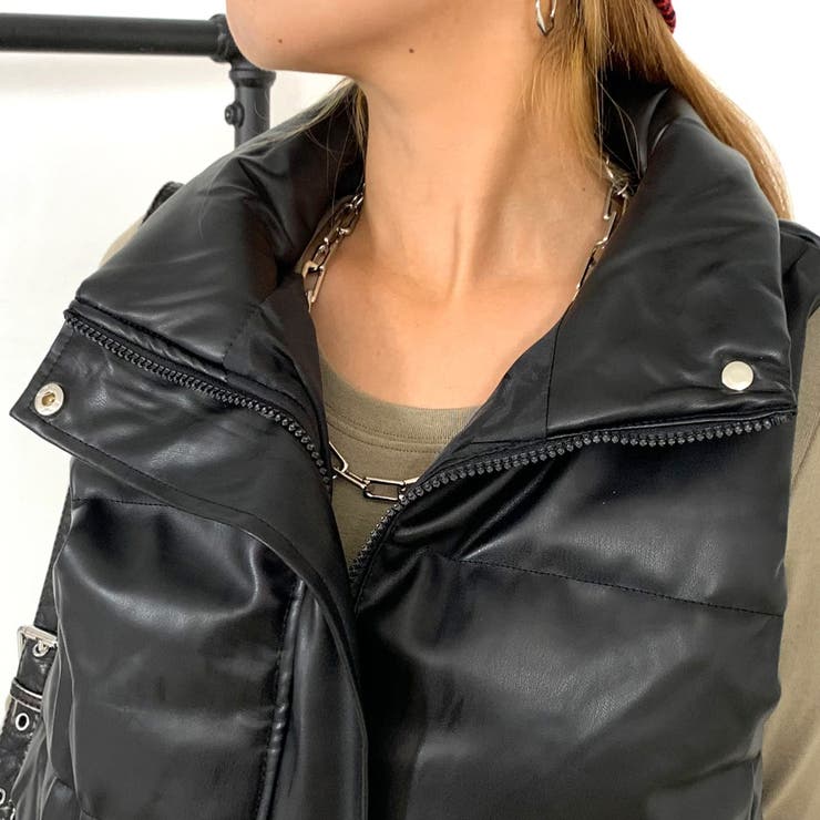 合成皮革中綿ベスト | non-hedge  | 詳細画像10 