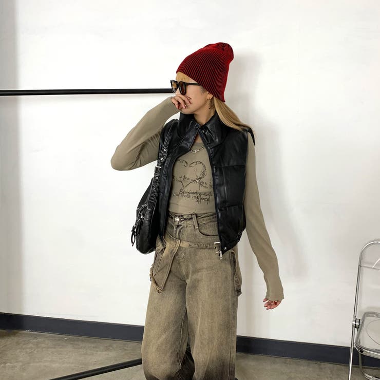 合成皮革中綿ベスト | non-hedge  | 詳細画像4 