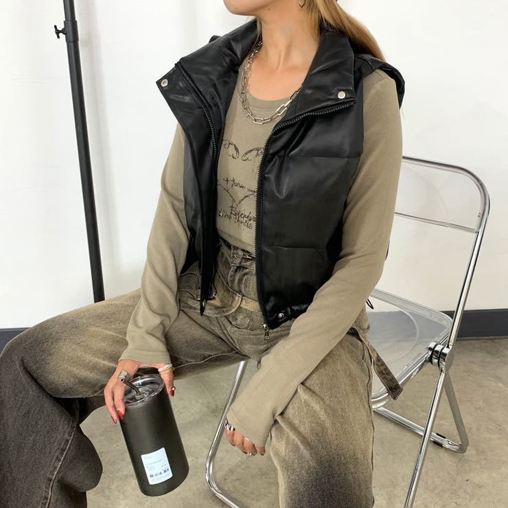 合成皮革中綿ベスト | non-hedge  | 詳細画像7 