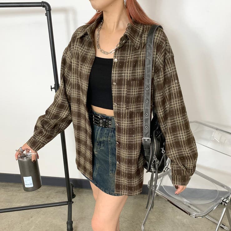 美品☆定価約4,8万 haute hippie ラインストーン チェックシャツ ストーンチェックシャツ[品番：NHGW0005203]｜non-hedge （ノンヘッジ