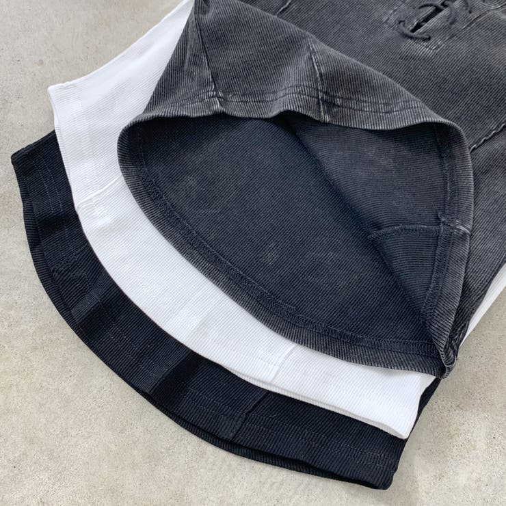 レースアップリブショートトップス | non-hedge  | 詳細画像23 