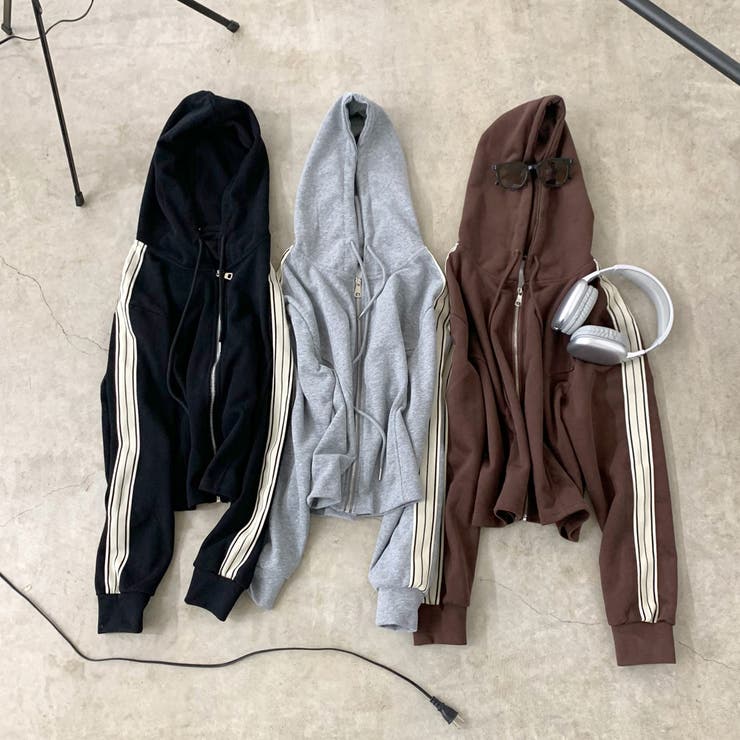 ラインZIPパーカー・パンツセットアップ[品番：NHGW0005354