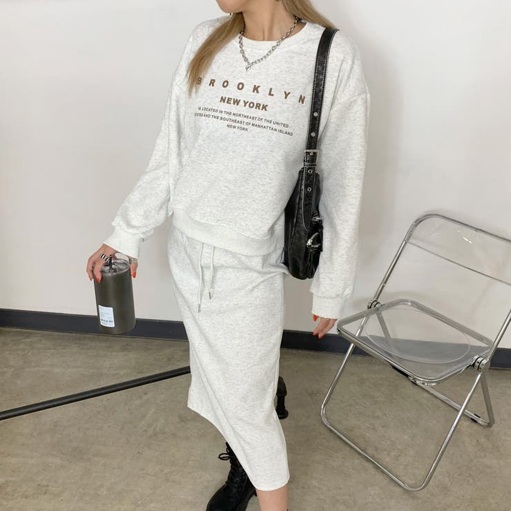 オートミール | ロゴプルオーバー・スカートセットアップ | non-hedge 