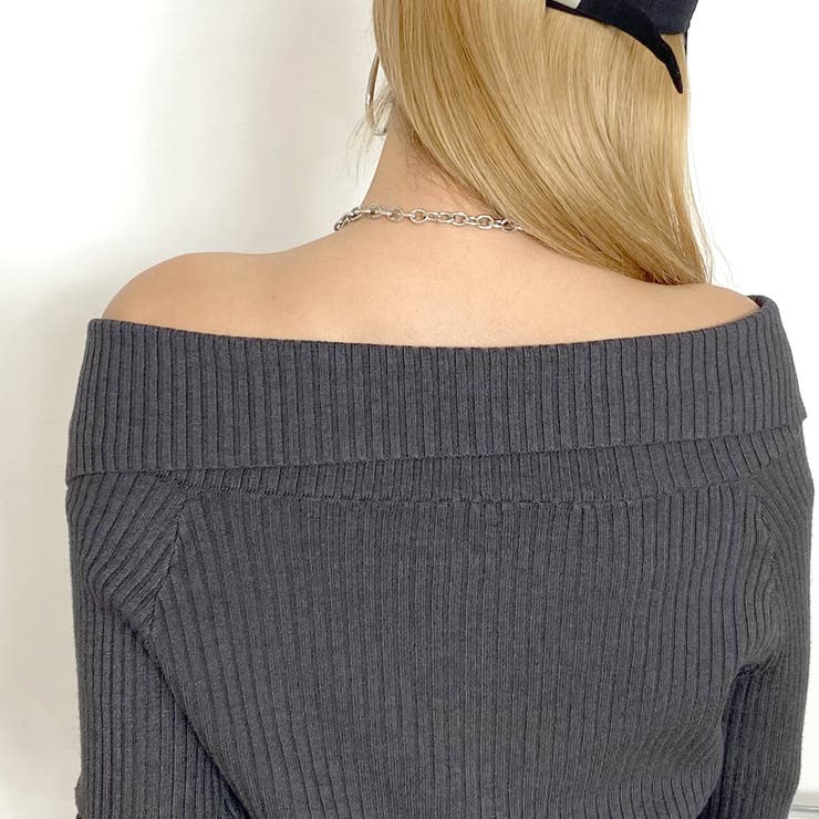 ZIPオフショルリブニット | non-hedge  | 詳細画像22 