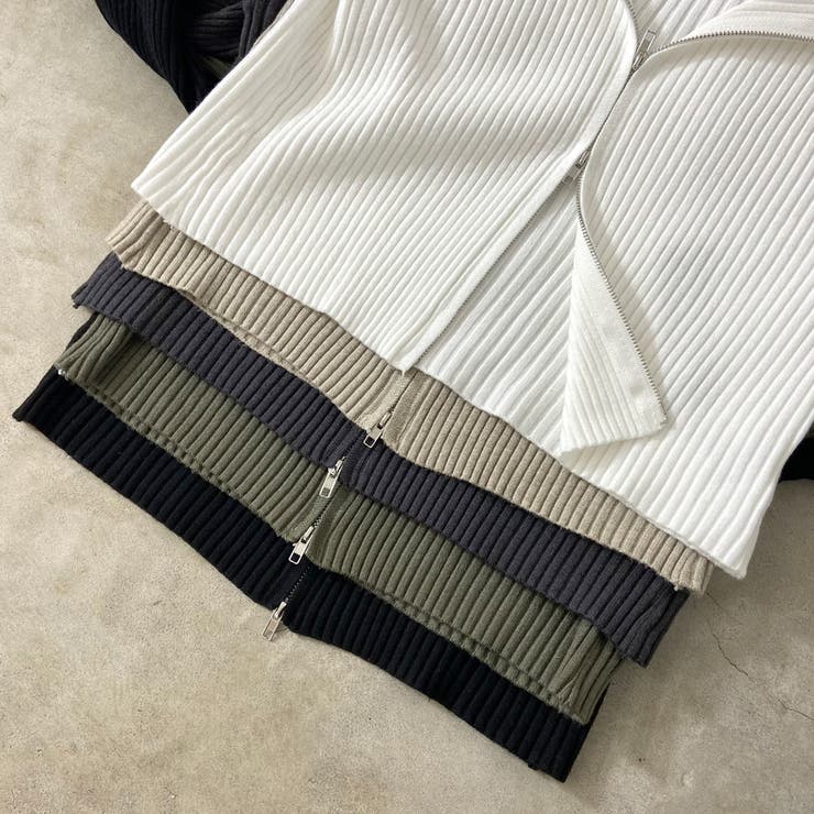 ZIPオフショルリブニット | non-hedge  | 詳細画像27 