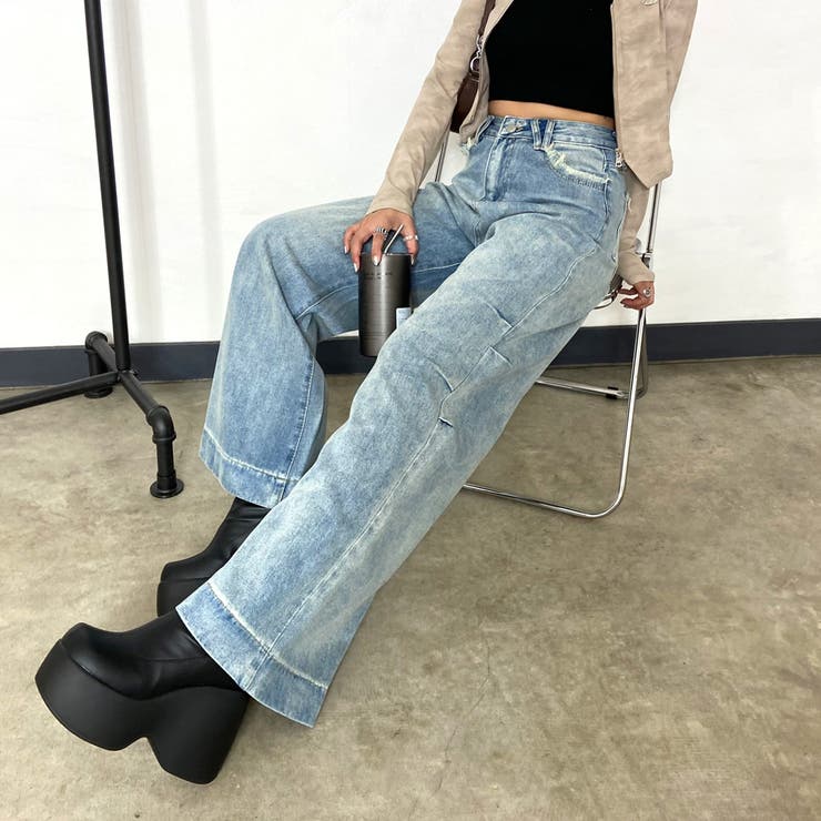 サイドタックデニムパンツ[品番：NHGW0005372]｜non-hedge