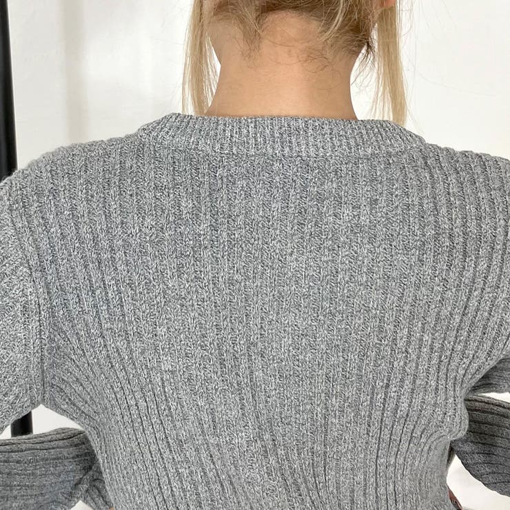 よさく様　トップス　グレー 新色追加】スウェード調×ニットスカートセットアップ≪手洗い可能