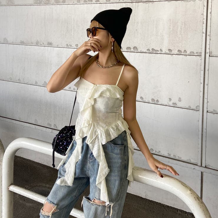 ダメージフリルアシメキャミソール | non-hedge  | 詳細画像6 