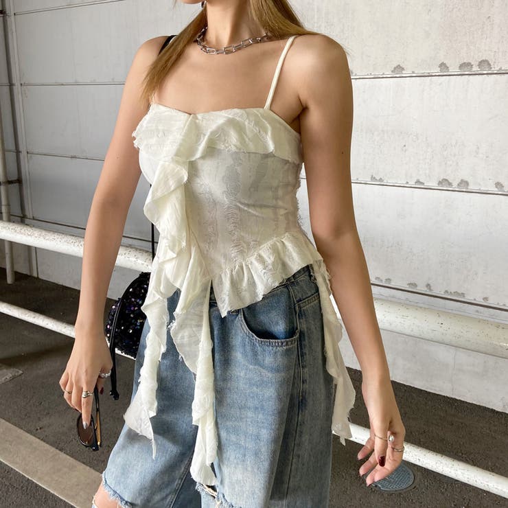 ダメージフリルアシメキャミソール | non-hedge  | 詳細画像8 