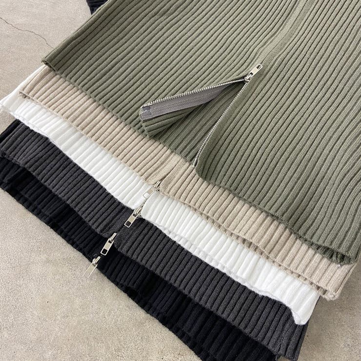 ZIPオフショルリブニットトップス | non-hedge  | 詳細画像24 