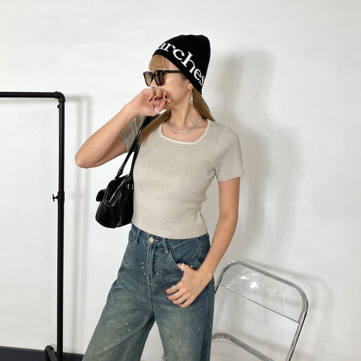 スクエアリブニットT | non-hedge  | 詳細画像2 