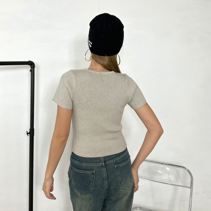 スクエアリブニットT | non-hedge  | 詳細画像4 